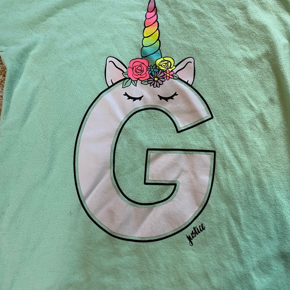🔴 3/$10 - Kid’s Justice Unicorn “G” PJ Set - Picture 2 of 8